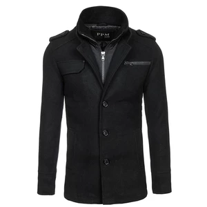 Čierny pánsky kabát Bolf 8856C