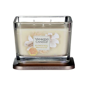 Yankee Candle Aromatická svíčka střední hranatá Rice Milk & Honey  347 g