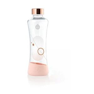 EQUA Metallic Rose Gold skleněná láhev na vodu 550 ml