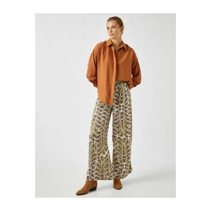 Koton Wide Leg Active Pattern Trousers