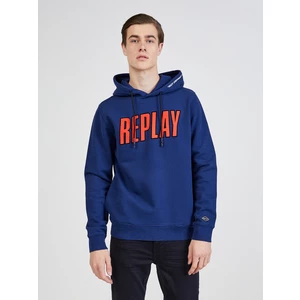 Blue Men's Hoodie Replay - Men's