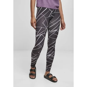 Ladies AOP Leggings Geometric Black