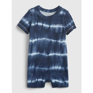 Modrý klučičí baby overal tie-dye shortle GAP