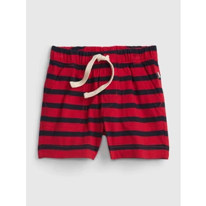 Červené klučičí baby kraťasy pull-on stripe short GAP