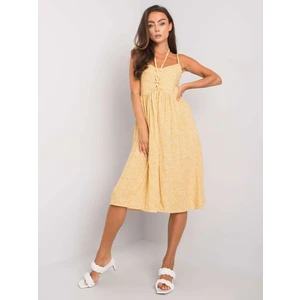 Yellow Fiorella RUE PARIS patterned dress