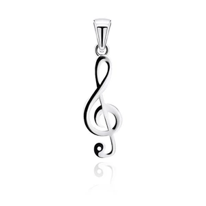 Brilio Silver Designový stříbrný přívěsek houslový klíč PT30W