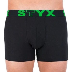 Men&#39;s boxers Styx long sport rubber black (U962)