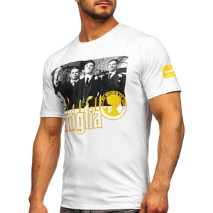 Tricou alb cu aplicații Bolf 2824