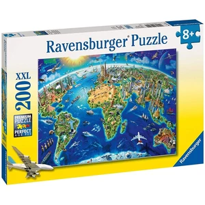 Ravensburger Puzzle Velká mapa světa 200 XXL dílků