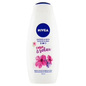 NIVEA Sprch.gél a pena do kúpeľa Care&Relax 750ml