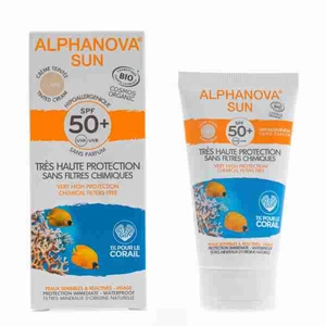 Alphanova Sun krém na opalování SPF 50+ pro jednotný tón pleti odstín Claire 50 g