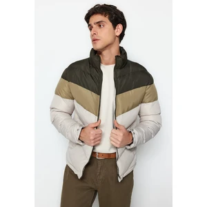 Trendyol Men's Khaki Regular Fit Windproof Down Coat