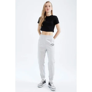 DEFACTO jogger Printed Thin Sweatshirt Fabric Trousers