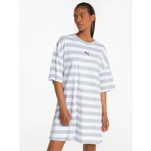 Gray-white women's striped dress Puma - Women