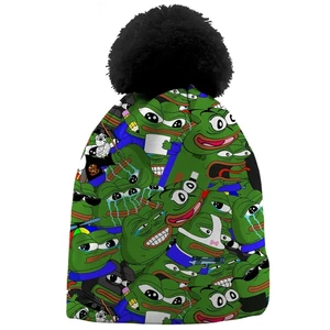 Mr. GUGU & Miss GO Woman's Pepe Memes Beanie WB21BL 2337