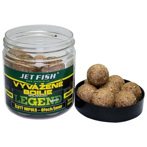 Jet fish vyvážené boilie legend range žlutý impuls ořech javor 20 mm 250 ml