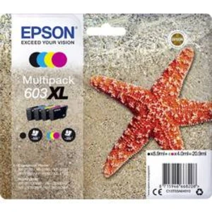 Sada náplní do tlačiarne Epson T03A64, 603XL C13T03A64010, čierna, zelenomodrá, purpurová, žltá