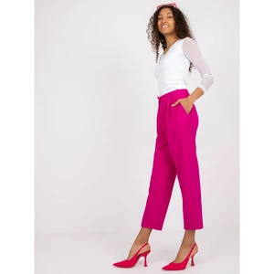 Fuchsia women's trousers from a suit with pockets RUE PARIS