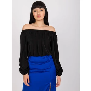 Black one size blouse with wide Nineli sleeves