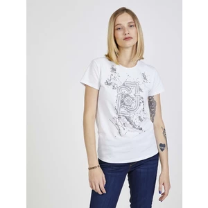 White Women's T-Shirt with Liu Jo Print - Women