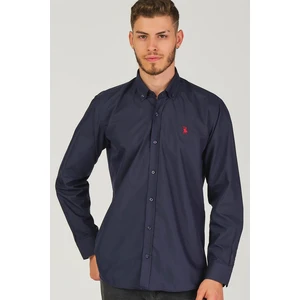 G725 DEWBERRY MEN'S SHIRT-DARK NAVY BLUE