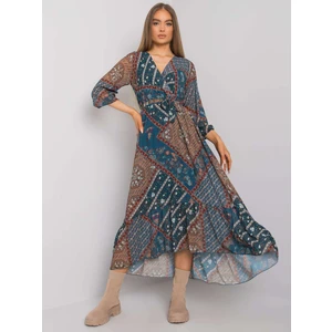 Marine patterned Meadville dress OH BELLA