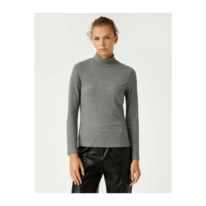 Koton Half Turtleneck Ribbed Long Sleeved T-Shirt