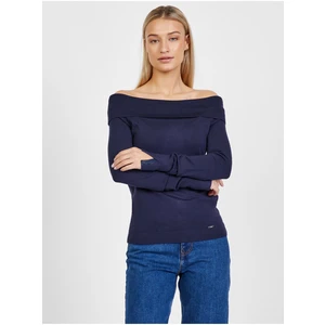 Dark Blue Women's Sweater with Exposed Shoulders Liu Jo - Women