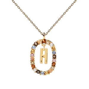 PDPAOLA Krásný pozlacený náhrdelník písmeno "H" LETTERS CO01-267-U (řetízek, přívěsek)