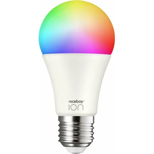 Inteligentná žiarovka Niceboy ION SmartBulb RGB E27, 9W (SC-E27) inteligentná žiarovka LED • príkon 9 W • biele svetlo a 16 miliónov farieb • nastaven