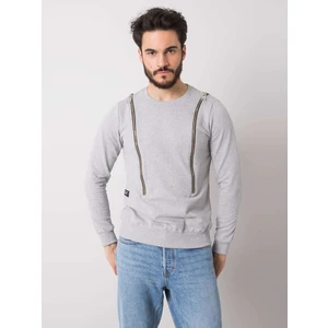 Men's gray cotton sweatshirt