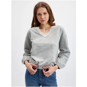 Orsay Light Grey Women Facial Sweatshirt - Women