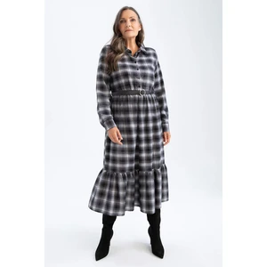 DEFACTO Long Sleeve Midi Long Sleeve Woven Dress