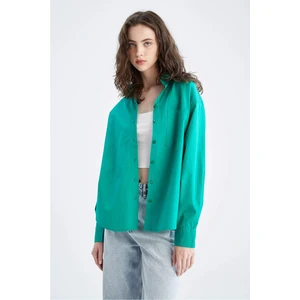 DEFACTO Oversize Fit Poplin Long Sleeve Shirt