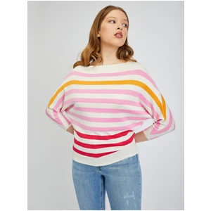 Orsay Pink-cream Women's Striped Sweater - Women