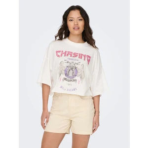 White Women's Oversize T-Shirt ONLY Lucy - Women