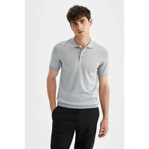 DEFACTO Slim Fit Polo Neck Short Sleeve Knitwear T-Shirt