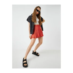 Koton Pleated Mini Skirt with Shorts