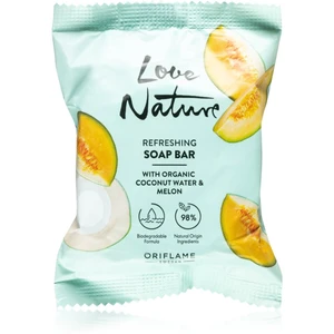 Oriflame Love Nature Coconut Water & Melon čisticí tuhé mýdlo 75 g