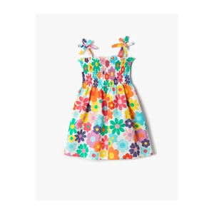 Koton Dress With Floral Straps Gippe Cotton