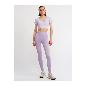 Dilvin 7923 Stonewash Heeled Leggings-lilac