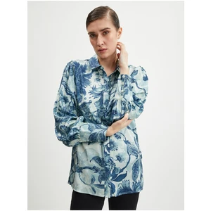 Blue Ladies Floral Shirt Guess Raven - Women