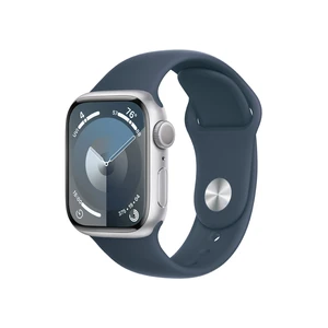 Apple Watch S9/41mm/Silver/Sport Band/Storm Blue/-M/L