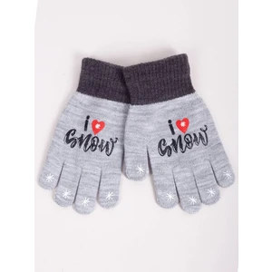 Yoclub Kids's Gloves RED-0012G-AA5A-025