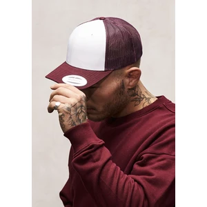 Retro Trucker Colorful Front Maroon/White/Chestnut