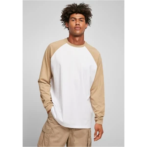 Organic Oversized Raglan Long Sleeve White/Beige