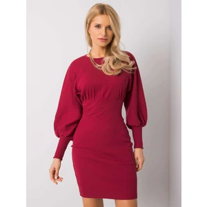 RUE PARIS Burgundy striped dress