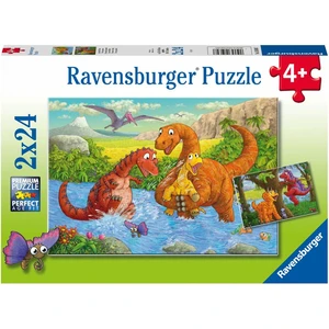 Ravensburger puzzle 050307 Hraví dinosaury 2x24 dielikov