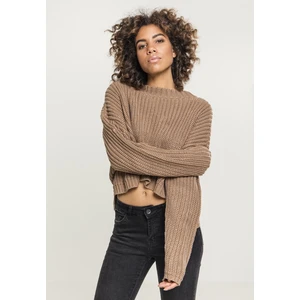 Ladies Wide Oversize Sweater taupe