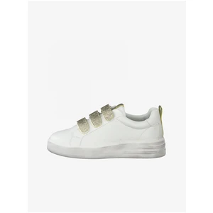 Gold-white sneakers Tamaris - Women